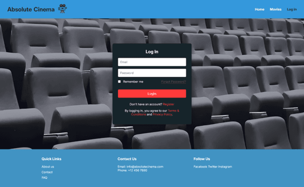 Absolute Cinema Ticketing — Screen 2 of 12