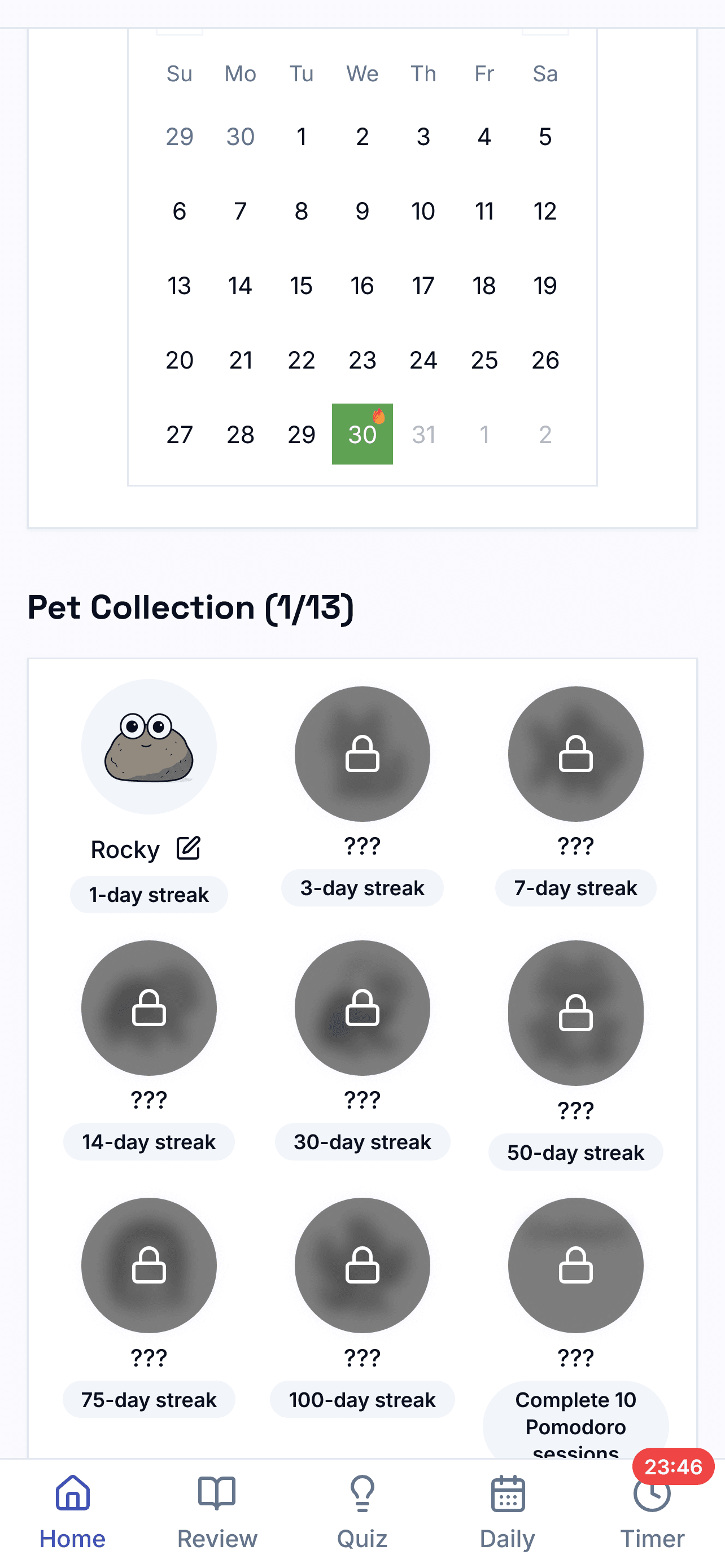 LETReview — Progress, mobile