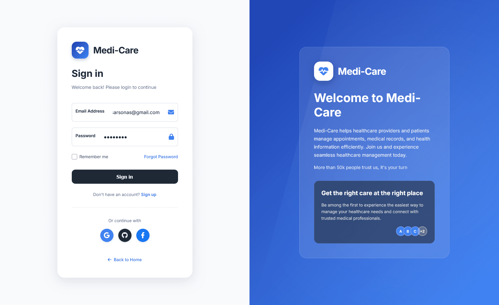 MediCare Clinic System — Registration